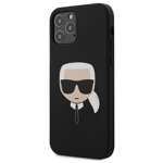 Etui KARL LAGERFELD Apple iPhone 12 12 Pro Silicone Karl`s Head Czarny Hardcase